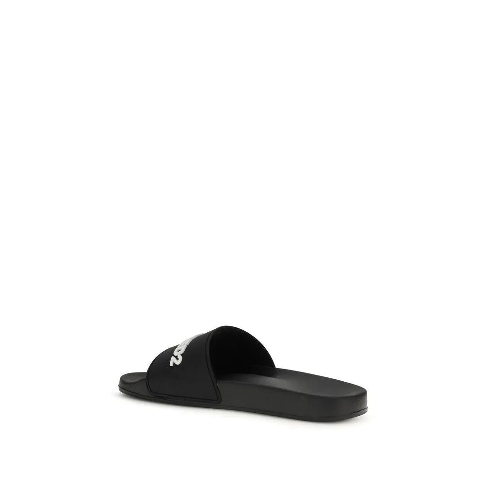 Sandales en caoutchouc noir Dsquared²