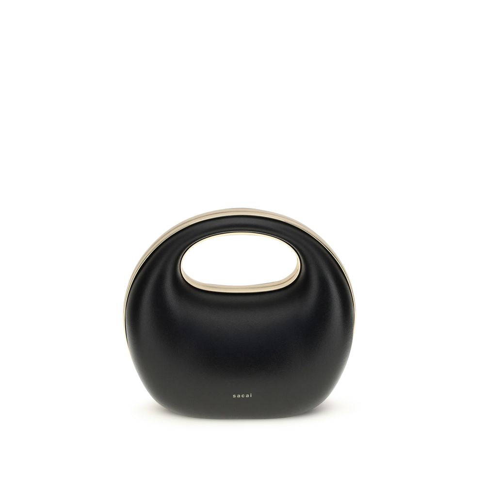 Sac à main Sacai Bos Taurus en cuir de veau noir