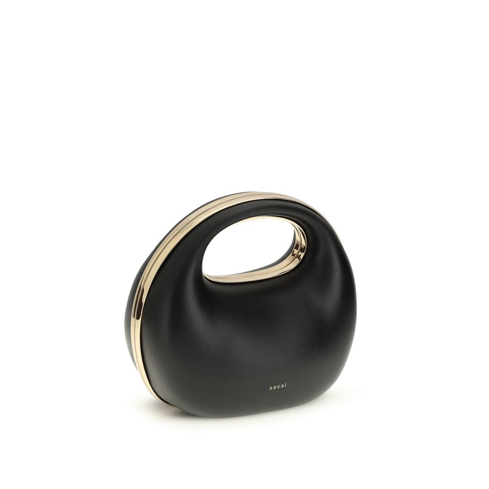 Sac à main Sacai Bos Taurus en cuir de veau noir