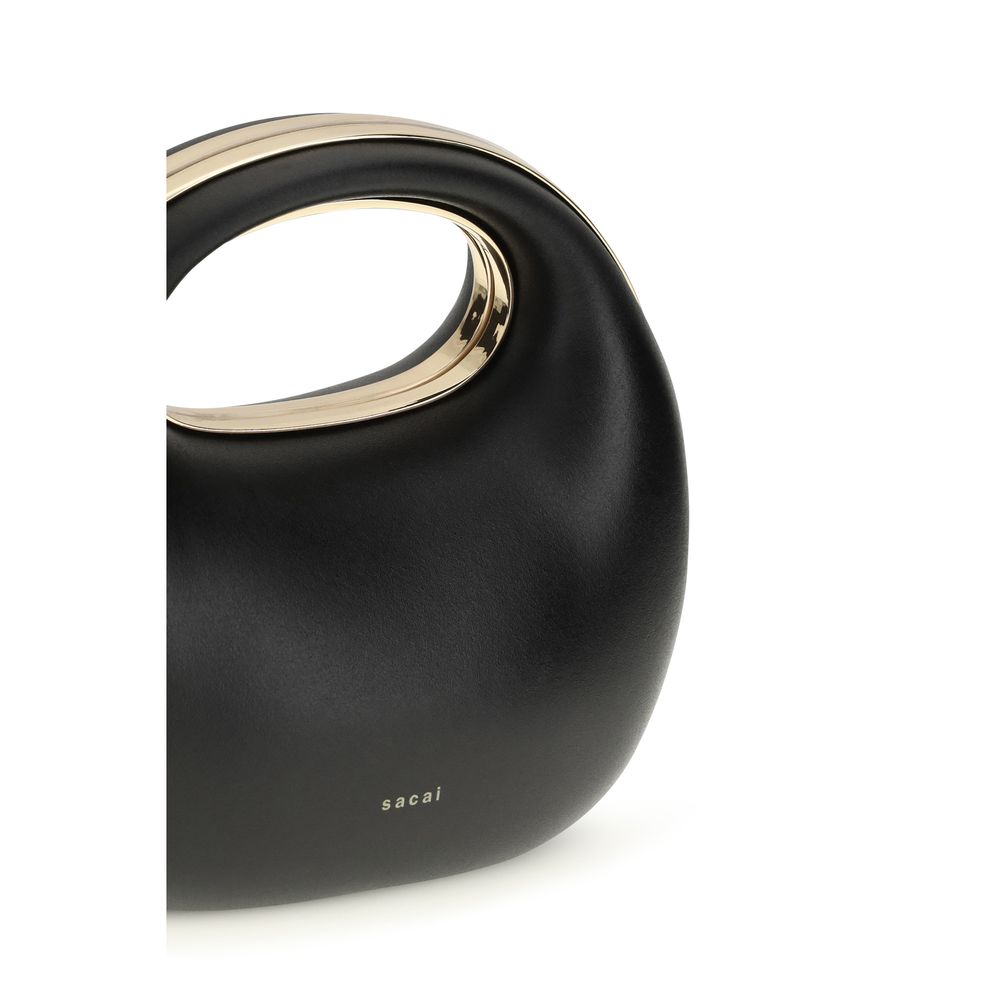 Sac à main Sacai Bos Taurus en cuir de veau noir