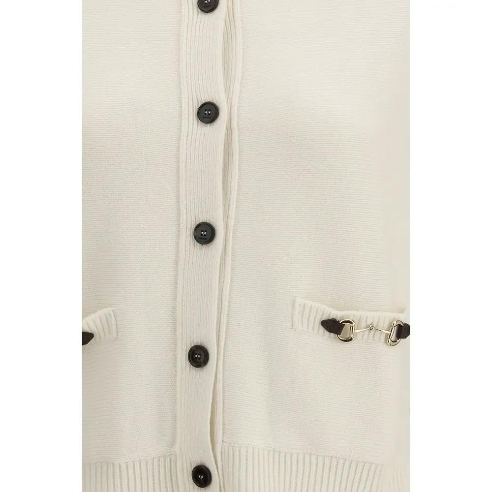 Cardigan Gucci en laine beige