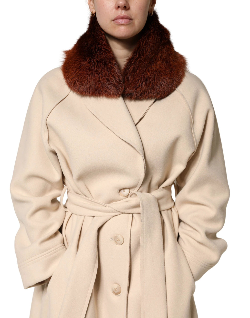 Dolce & Gabbana Brown Mink Fur Collar Women Neck Wrap 60cm x 14cm Scarf by Dolce & Gabbana