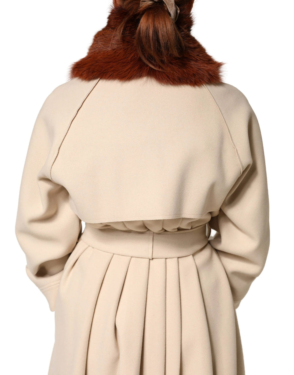 Dolce & Gabbana Brown Mink Fur Collar Women Neck Wrap 60cm x 14cm Scarf by Dolce & Gabbana