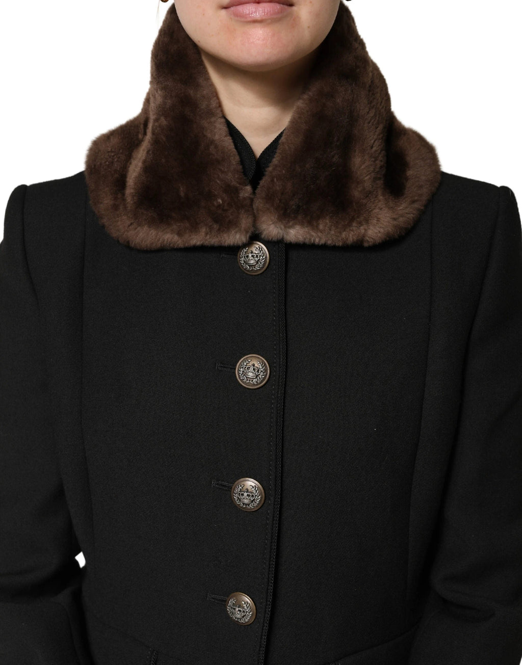 Dolce & Gabbana Brown Fur Shoulder Collar Neck Wrap 60cm x 14cm Scarf by Dolce & Gabbana