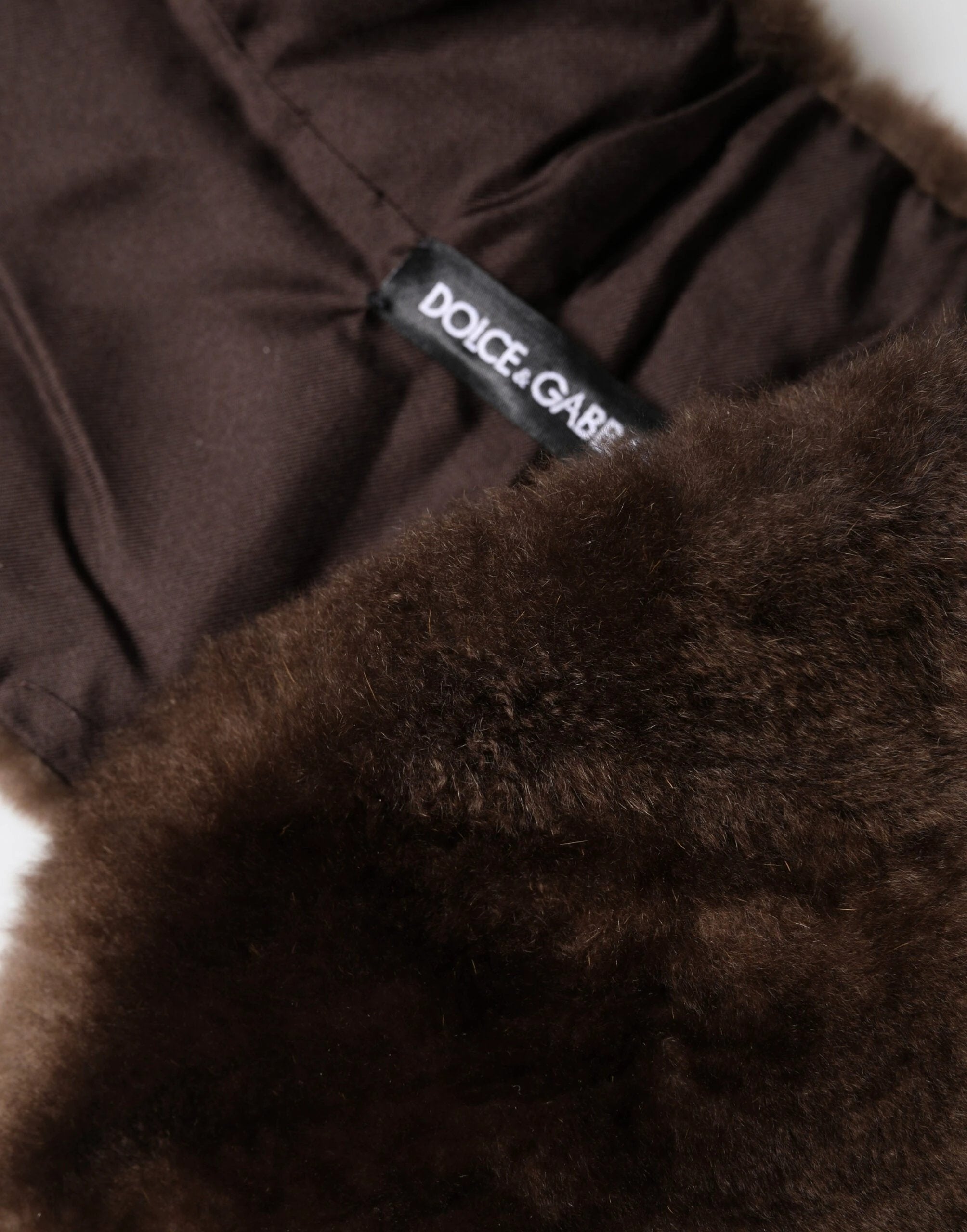 Dolce & Gabbana Brown Fur Shoulder Collar Neck Wrap 60cm x 14cm Scarf by Dolce & Gabbana