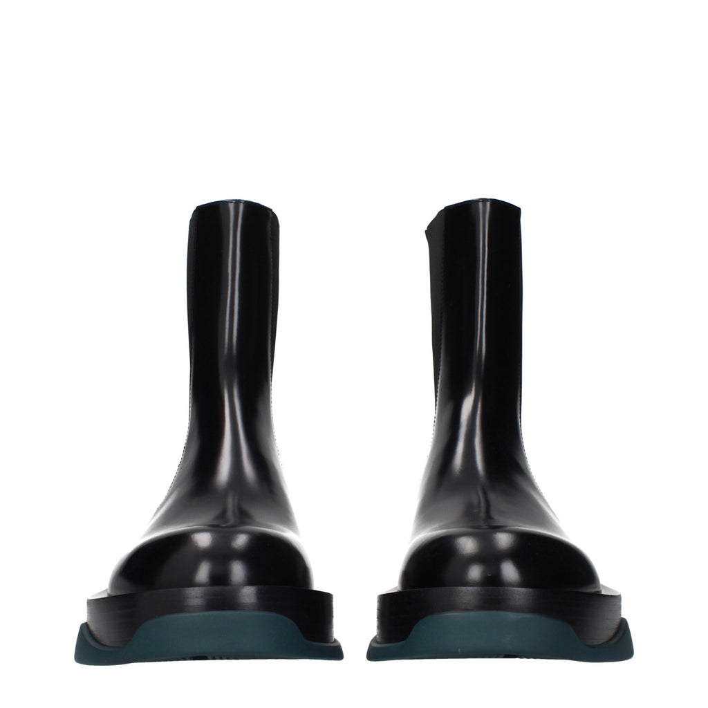 Jil Sander Black Leather Ankle Boots