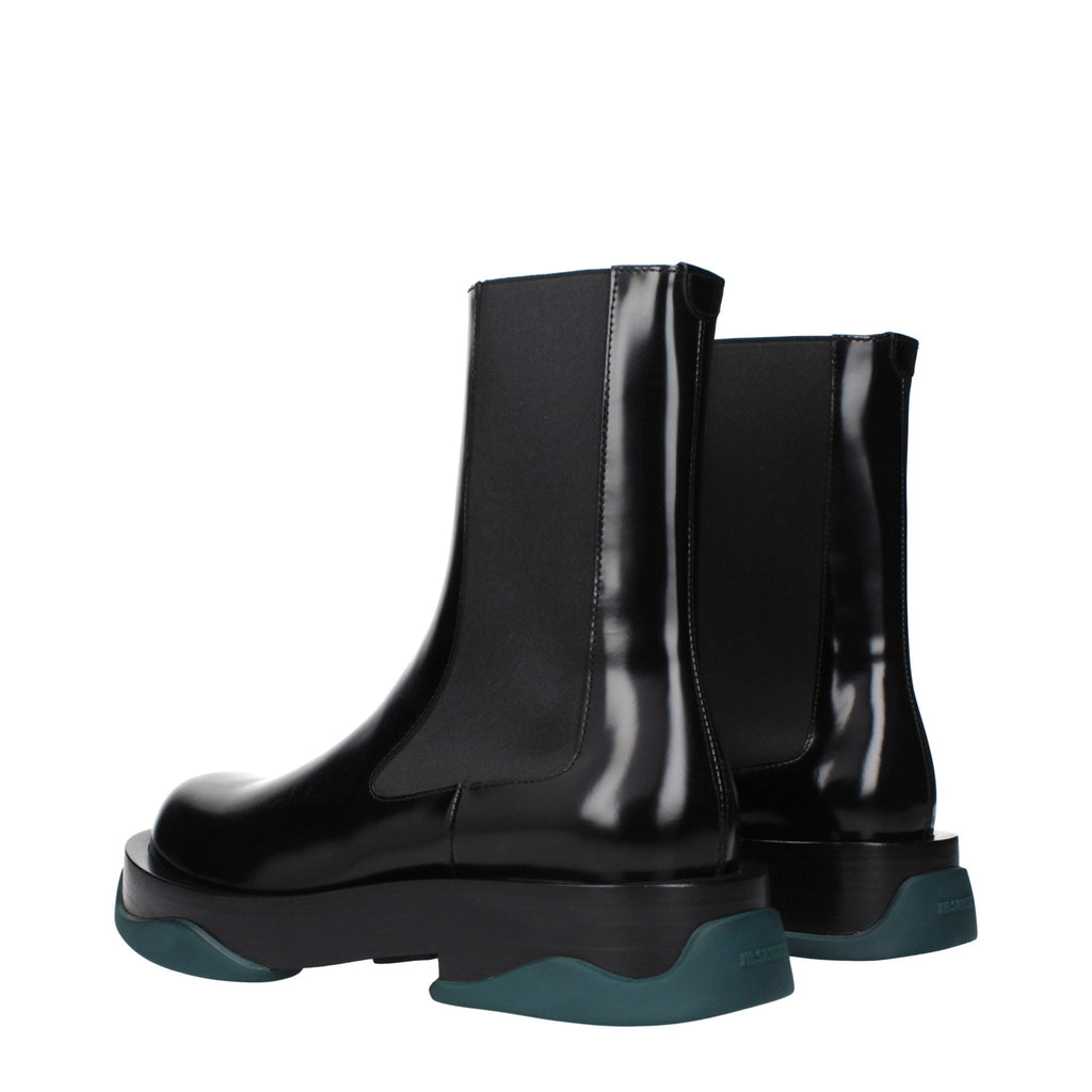 Jil Sander Black Leather Ankle Boots