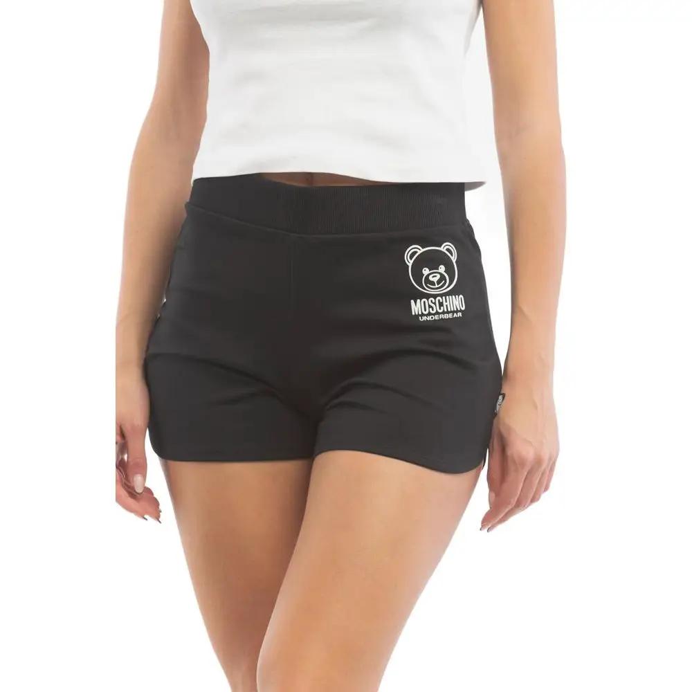 Moschino Black Cotton Short And Mini Shorts