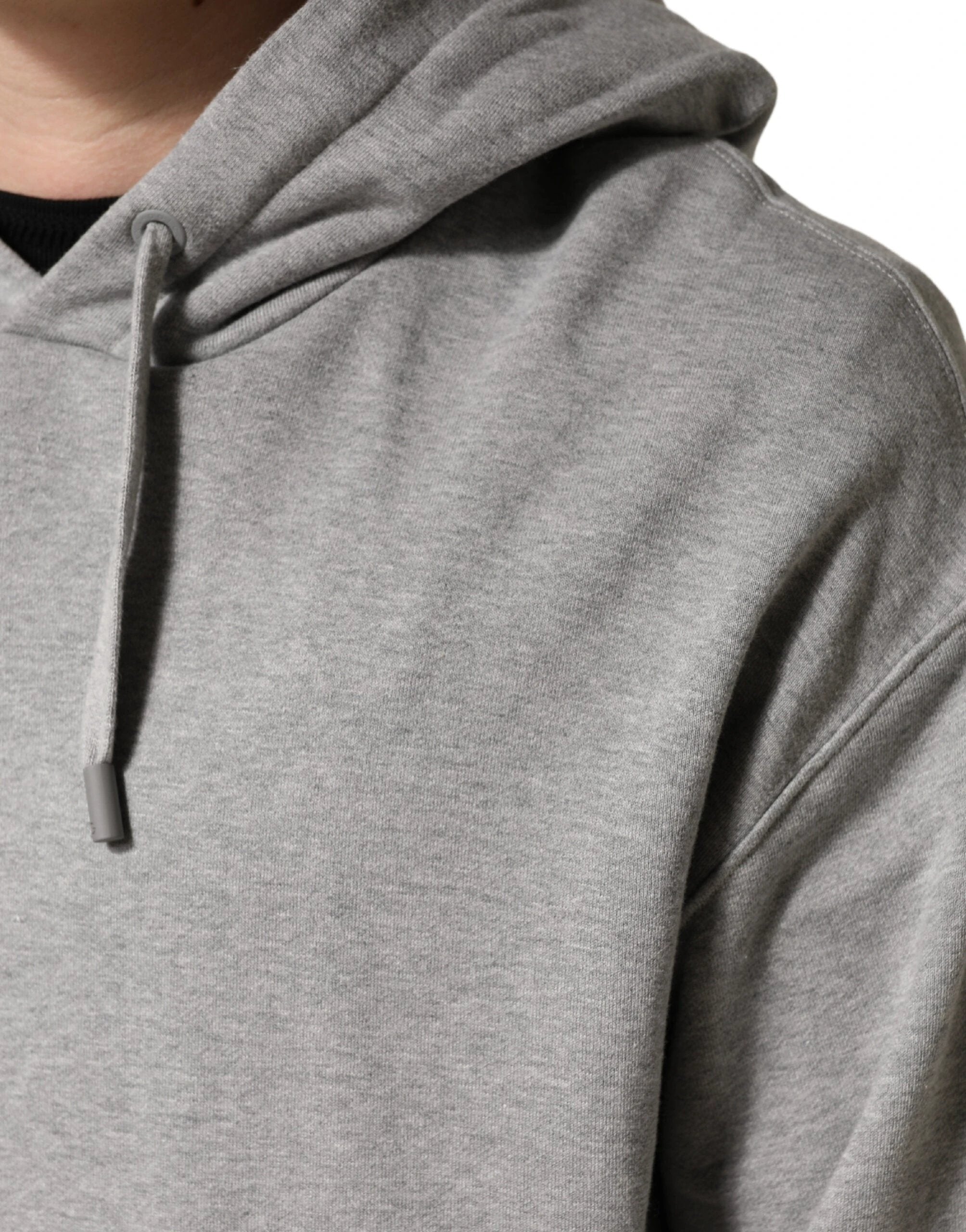 Dolce & Gabbana Gray Cotton Hooded Sweatshirt Sweater by Dolce & Gabbana