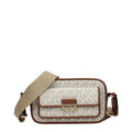 Sac bandoulière en tissu beige Michael Kors