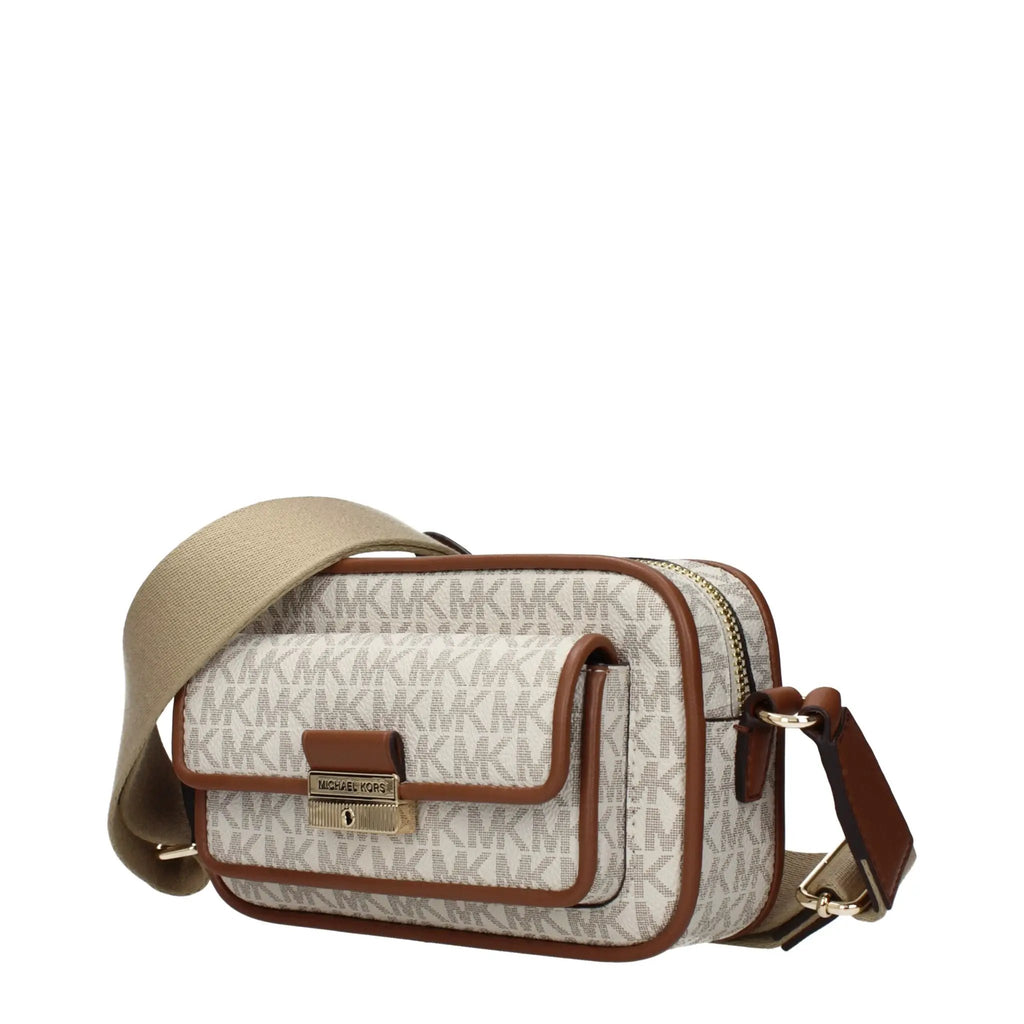 Sac bandoulière en tissu beige Michael Kors
