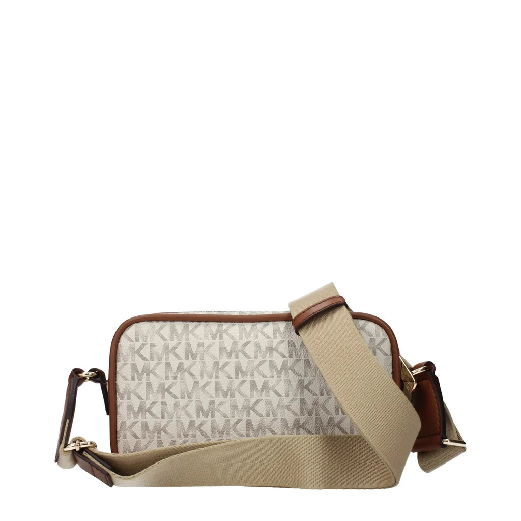 Sac bandoulière en tissu beige Michael Kors