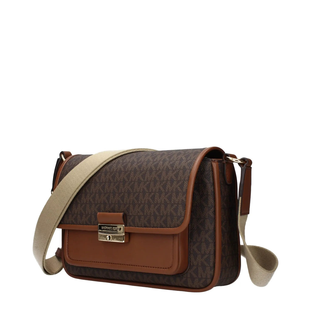 Sac bandoulière en tissu marron Michael Kors