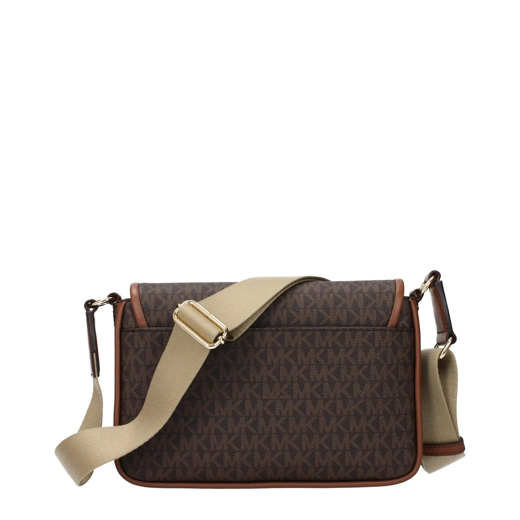 Sac bandoulière en tissu marron Michael Kors