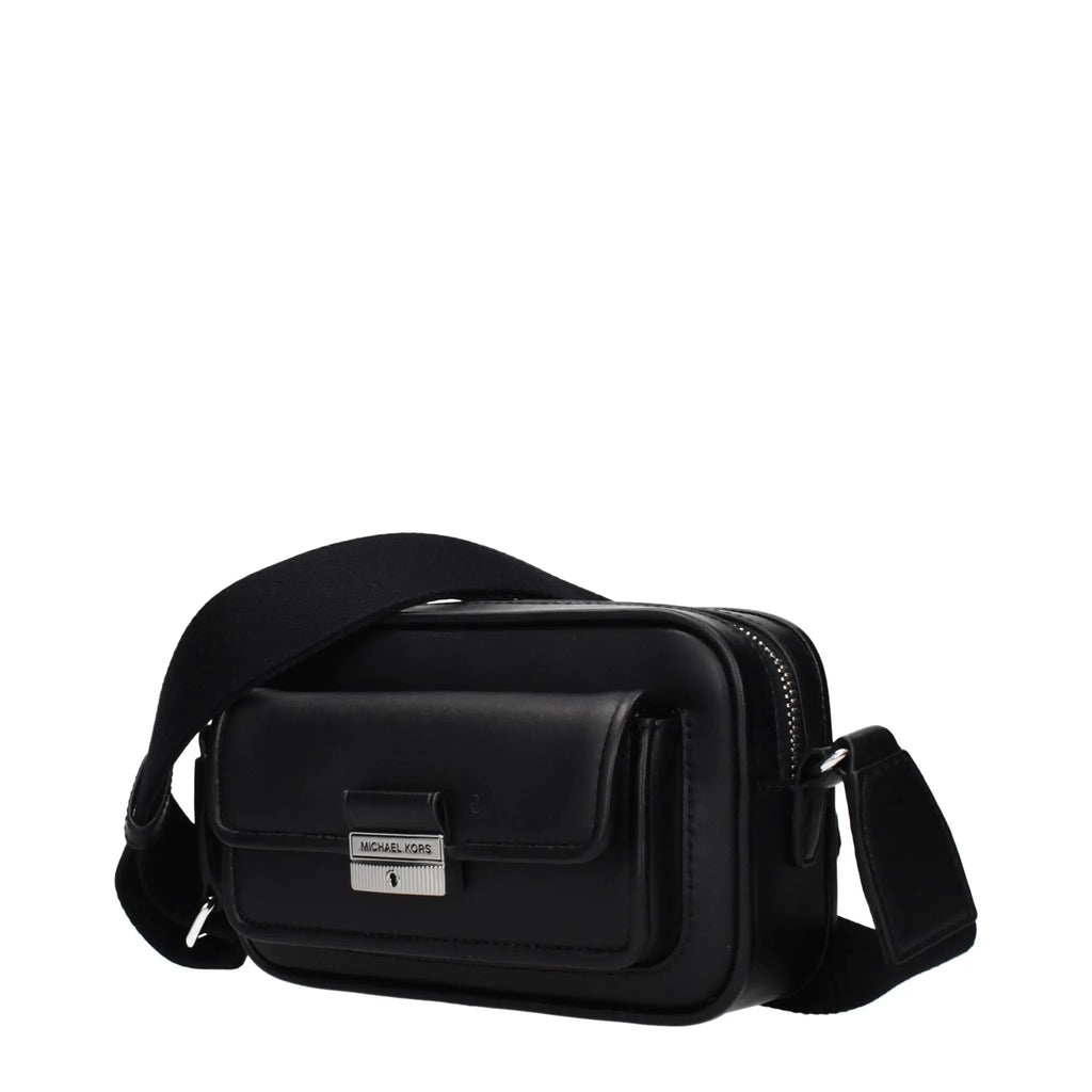 Sac bandoulière en cuir noir Michael Kors