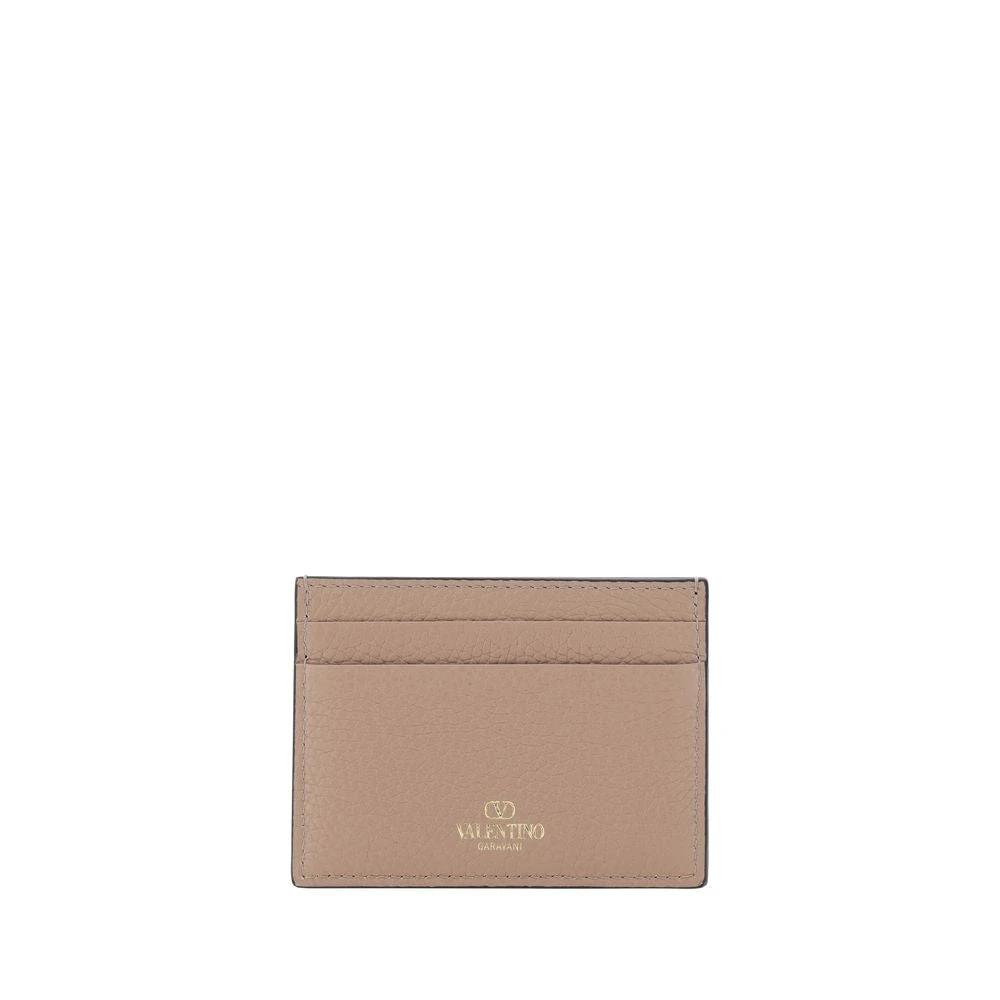 Valentino Garavani Beige Calf Leather Bos Taurus Wallet by Valentino Garavani
