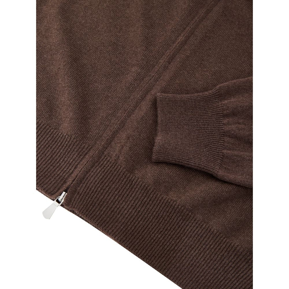 Gilet en laine marron Gran Sasso