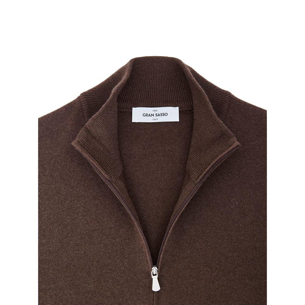 Gilet en laine marron Gran Sasso