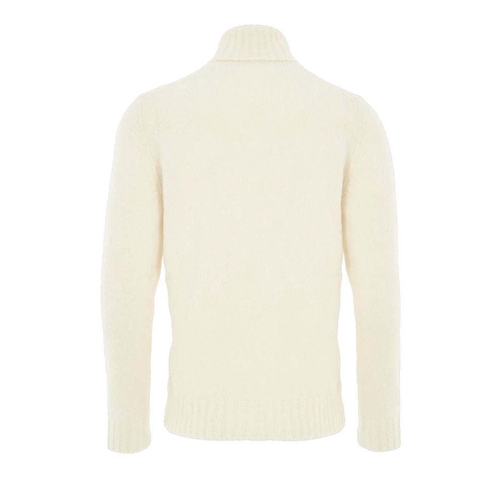 Gran Sasso White Wool Turtleneck