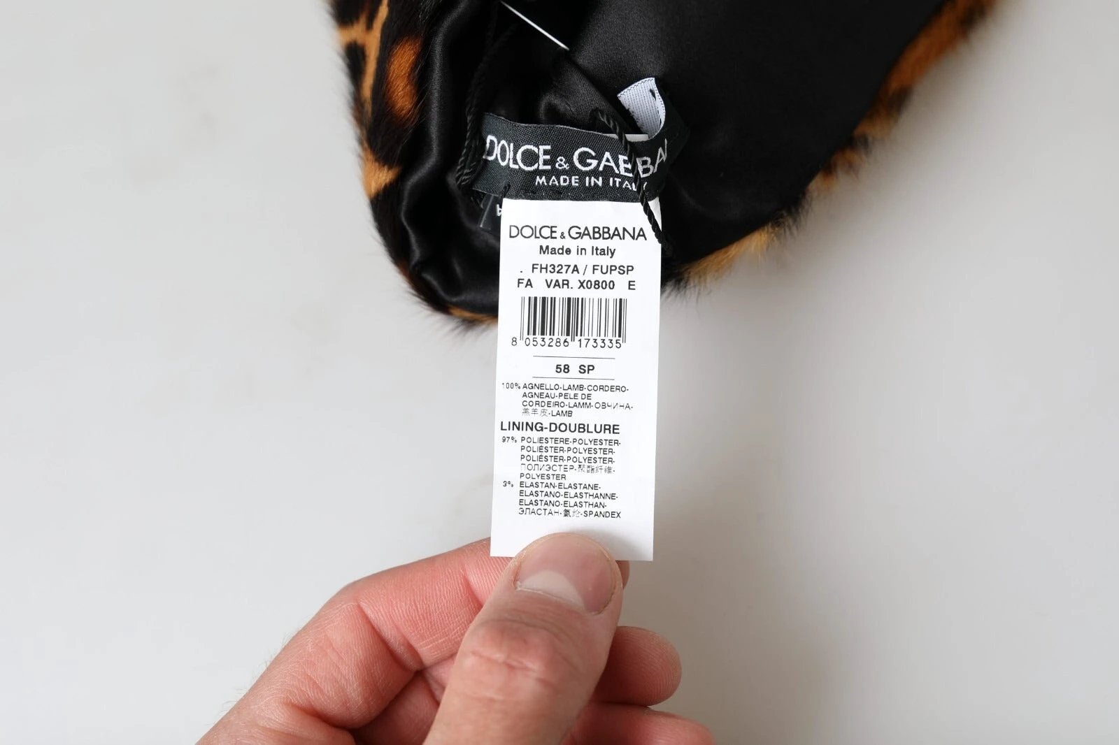 Dolce & Gabbana Brown Leopard Fur Women Bucket Capello Hat by Dolce & Gabbana