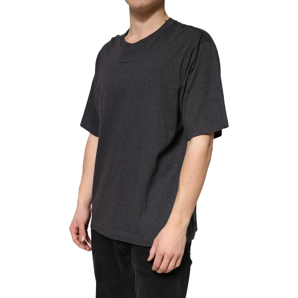 Dolce & Gabbana Dark Grey Cotton Crewneck Short Sleeve by Dolce & Gabbana