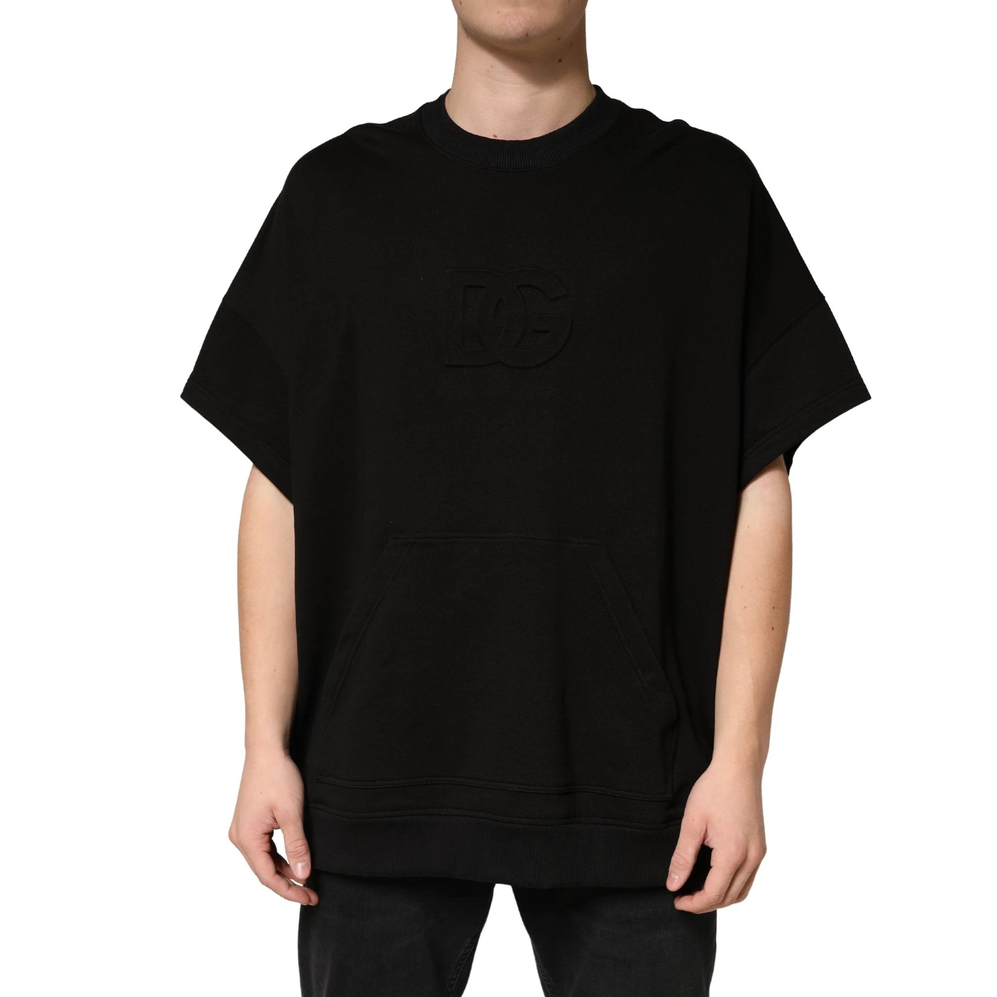 Dolce & Gabbana Black Cotton Crewneck Short Sleeve T-Shirt by Dolce & Gabbana