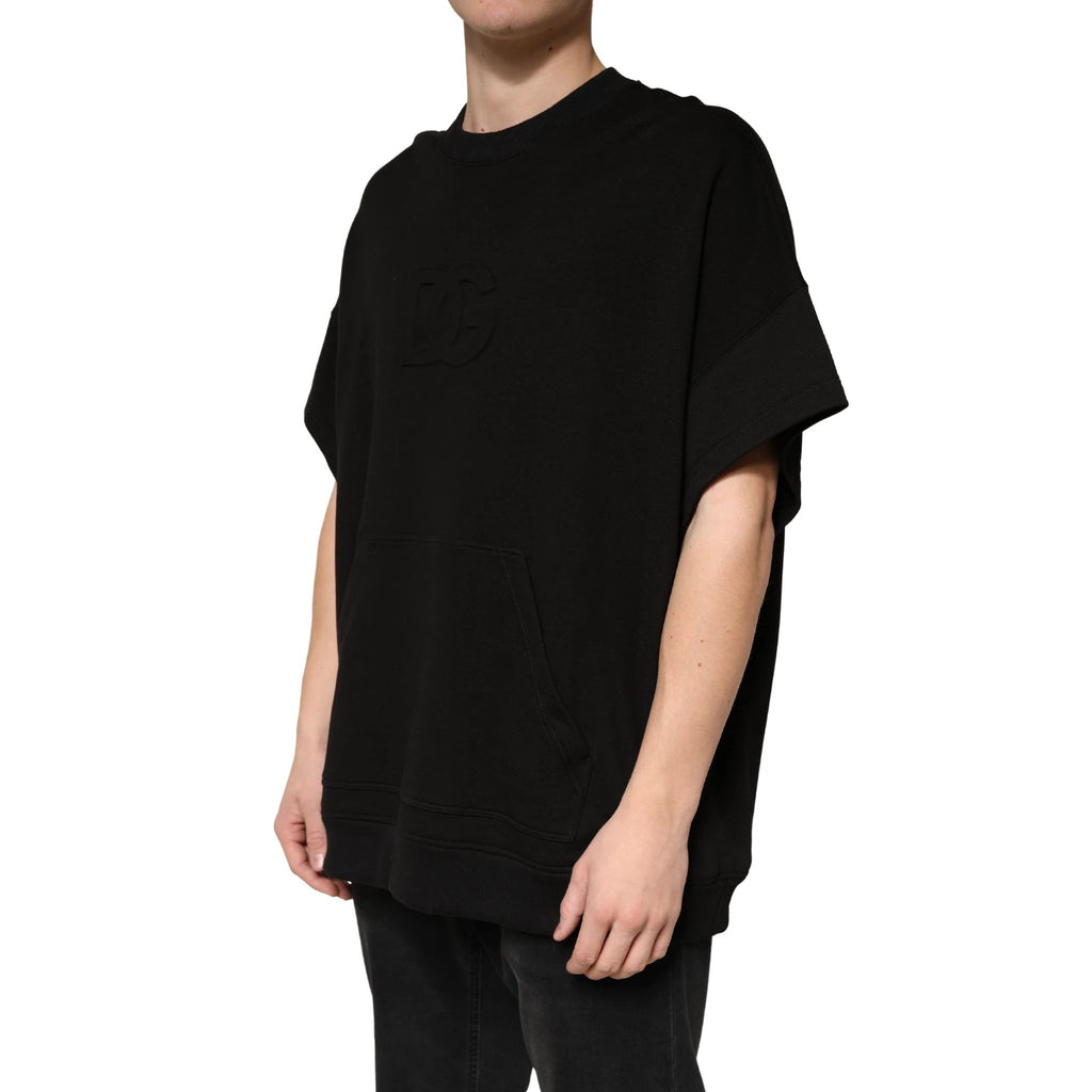 Dolce & Gabbana Black Cotton Crewneck Short Sleeve T-Shirt by Dolce & Gabbana