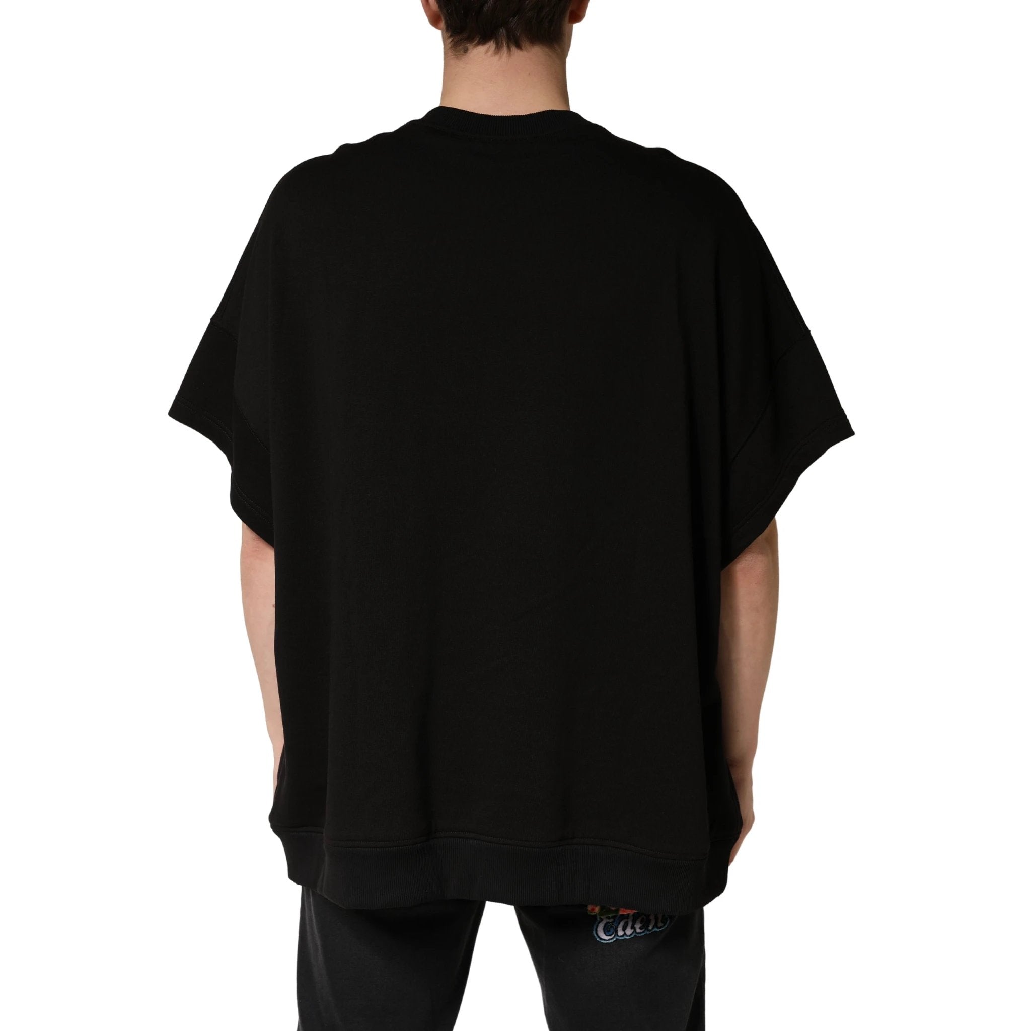 Dolce & Gabbana Black Cotton Crewneck Short Sleeve T-Shirt by Dolce & Gabbana