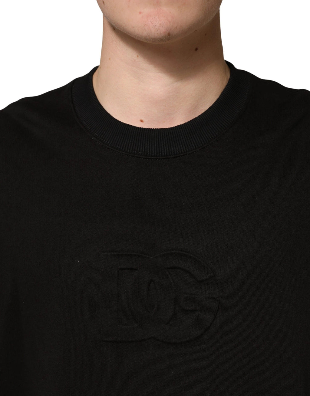 Dolce & Gabbana Black Cotton Crewneck Short Sleeve T-Shirt by Dolce & Gabbana