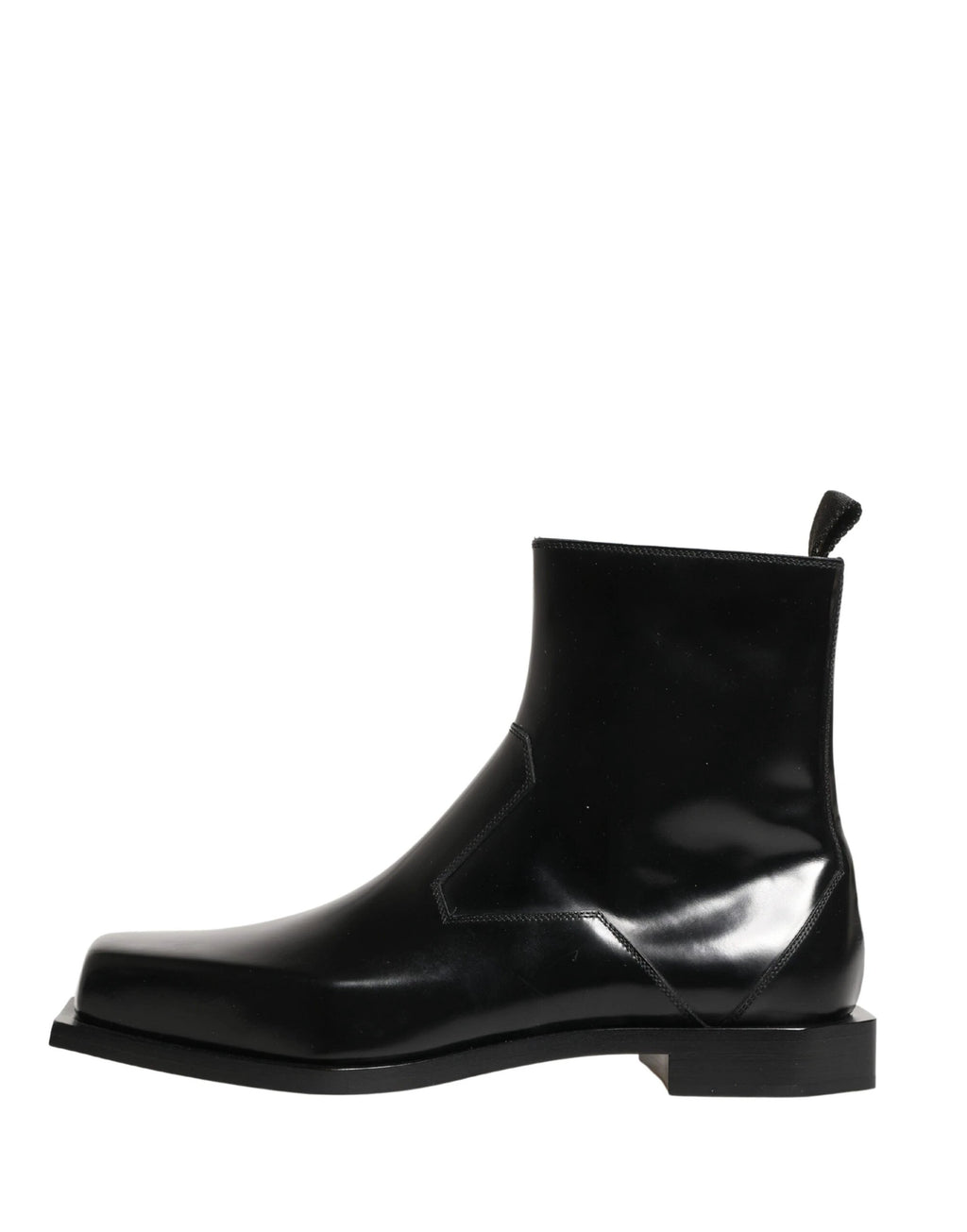Dolce & Gabbana Black Leather Zip Closure Ankle Boots Shoes by Dolce & Gabbana