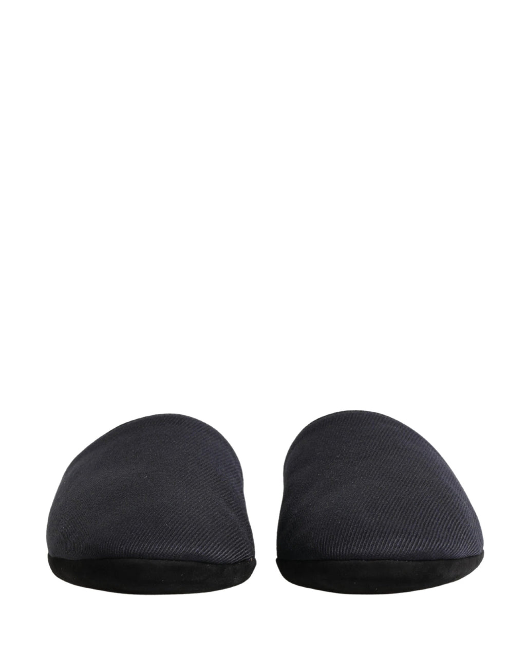 Dolce & Gabbana Dark Navy Wool Cotton Red Chevron Slippers Shoes by Dolce & Gabbana