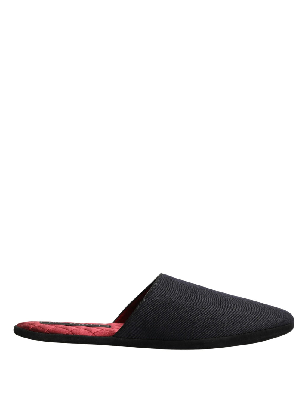 Dolce & Gabbana Dark Navy Wool Cotton Red Chevron Slippers Shoes by Dolce & Gabbana