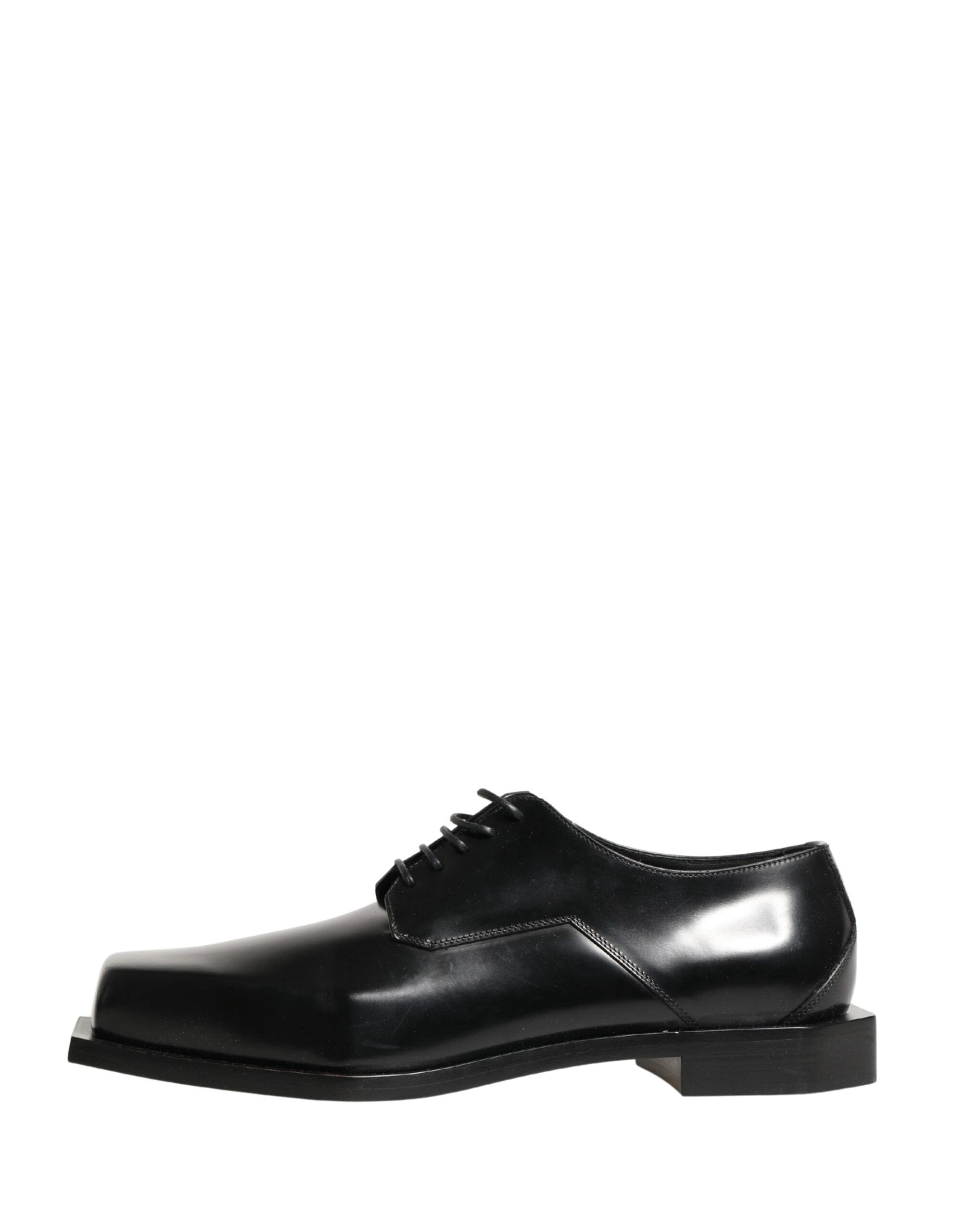 Dolce & Gabbana Black Matte Lace-Up Leather Dress Derby Shoes by Dolce & Gabbana