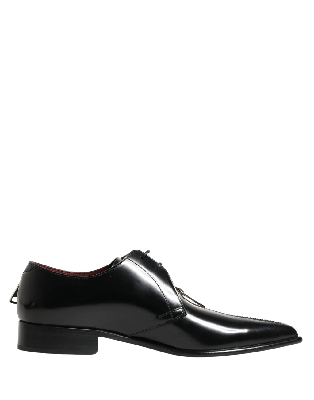 Dolce & Gabbana Men Black Lace-Up Leather Zip Dress Derby Shoes by Dolce & Gabbana