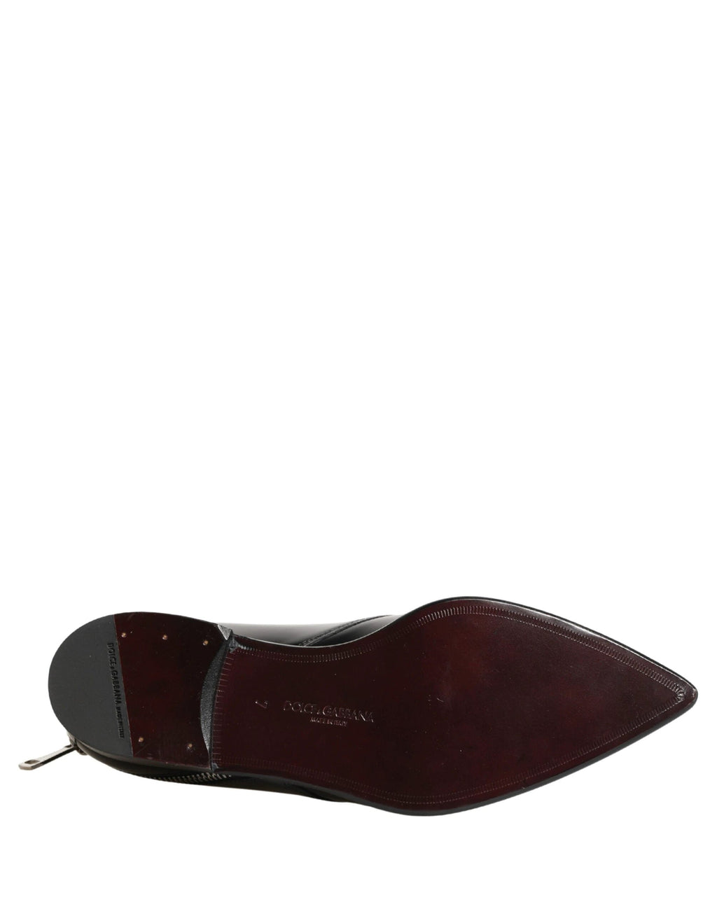 Dolce & Gabbana Men Black Lace-Up Leather Zip Dress Derby Shoes by Dolce & Gabbana