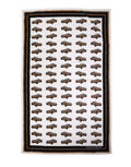 Dolce & Gabbana Towel White Cotton Car Graphic Print 115cm x 180cm Beach by Dolce & Gabbana