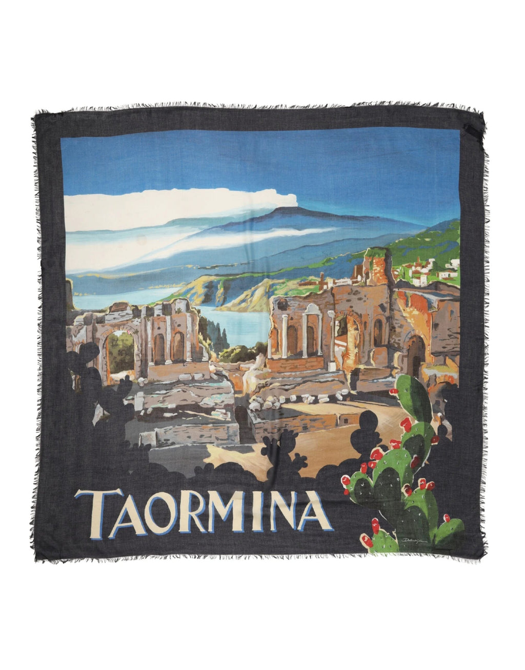 Dolce & Gabbana Multicolor Taormina Modal Shawl 130cm x 130cm Men Scarf by Dolce & Gabbana