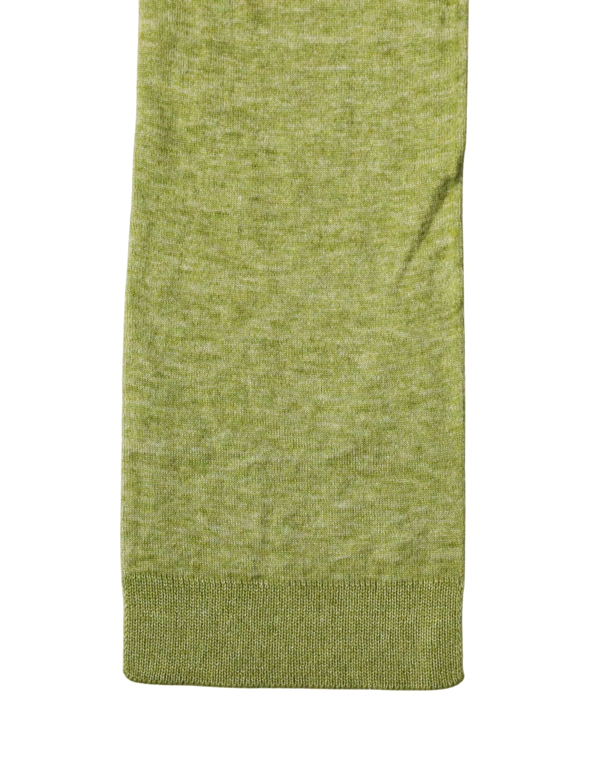 Dolce & Gabbana Green Cashmere Knitted Neck Foulard 280cm x11cm Men Scarf by Dolce & Gabbana