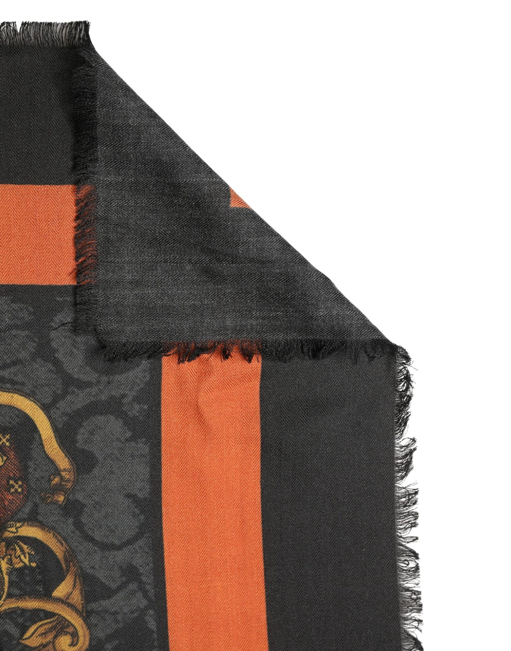 Dolce & Gabbana Multicolor Crest Print Cashmere 272cm x 132cm Men Scarf by Dolce & Gabbana