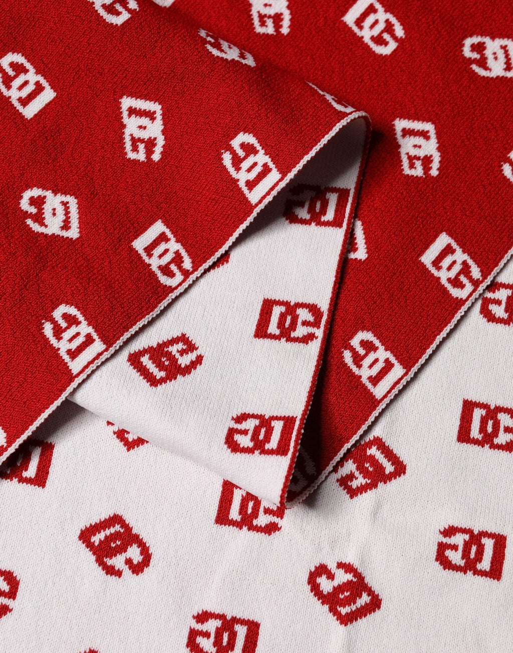 Dolce & Gabbana Red White Logo Print Foulard 201cm x 40.5cm Men Scarf by Dolce & Gabbana