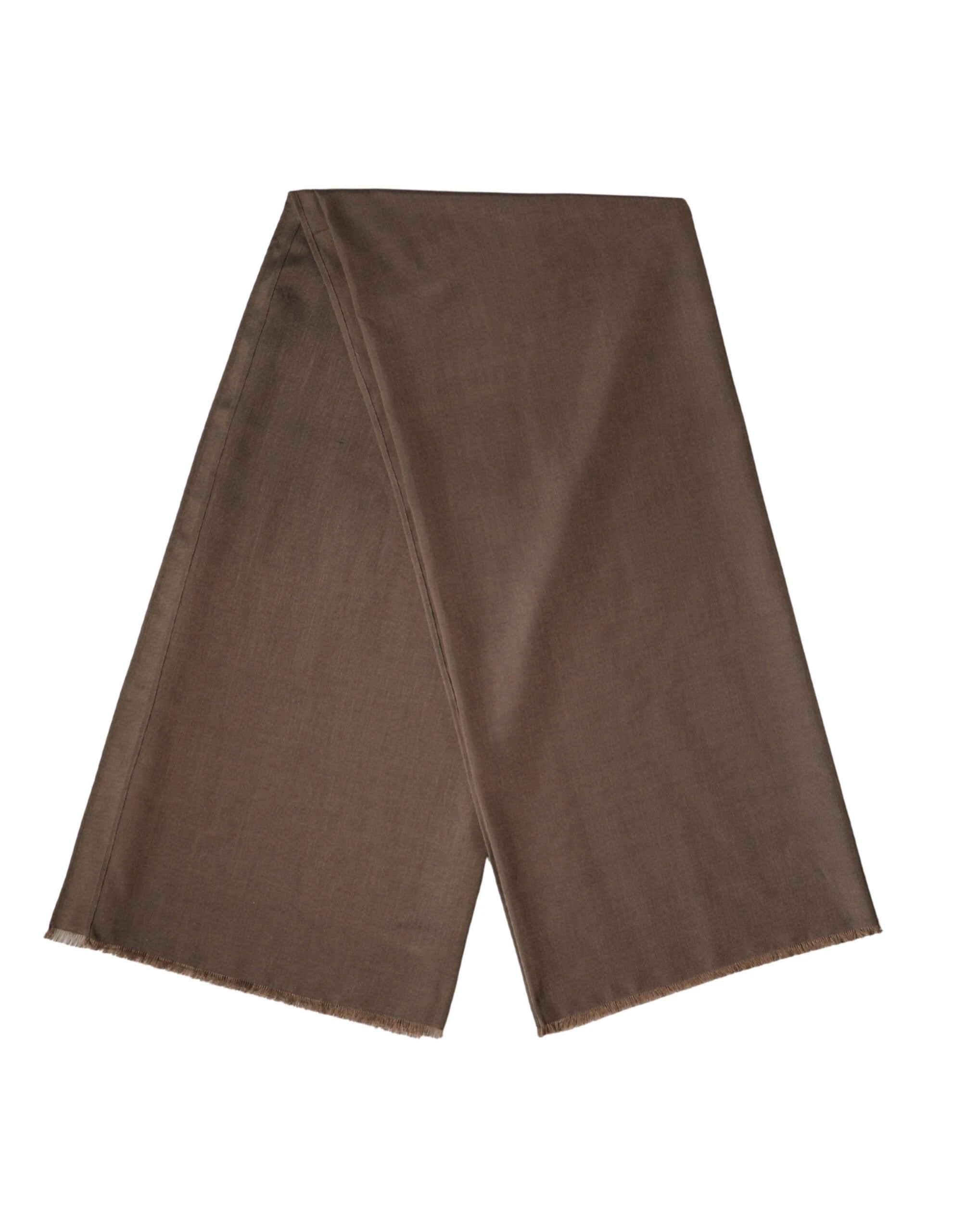 Dolce & Gabbana Brown Polyester Neck Warmer Shawl 185cm x 165cm Men Scarf by Dolce & Gabbana