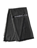 Dolce & Gabbana Black Modal Warmer Shawl Fringes 140cm x 134cm Men Scarf by Dolce & Gabbana