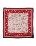 Dolce & Gabbana Red Polka Dot Print Square Stole 130cm x 130cm Scarf by Dolce & Gabbana