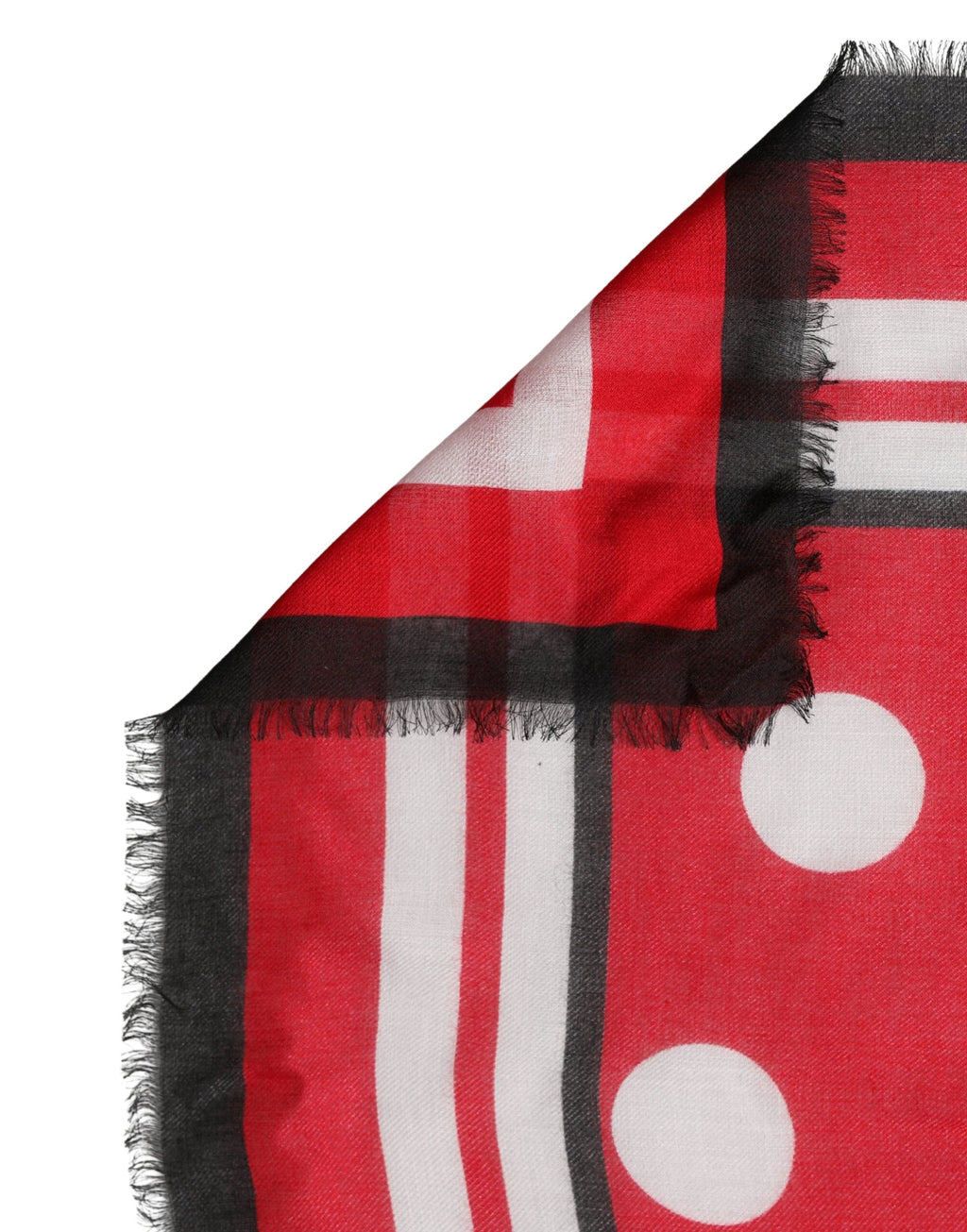 Dolce & Gabbana Red Polka Dot Print Square Stole 130cm x 130cm Scarf by Dolce & Gabbana