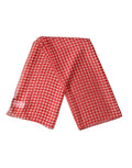 Foulard Dolce &amp; Gabbana en soie à carreaux blancs et rouges, 140 cm x 136 cm