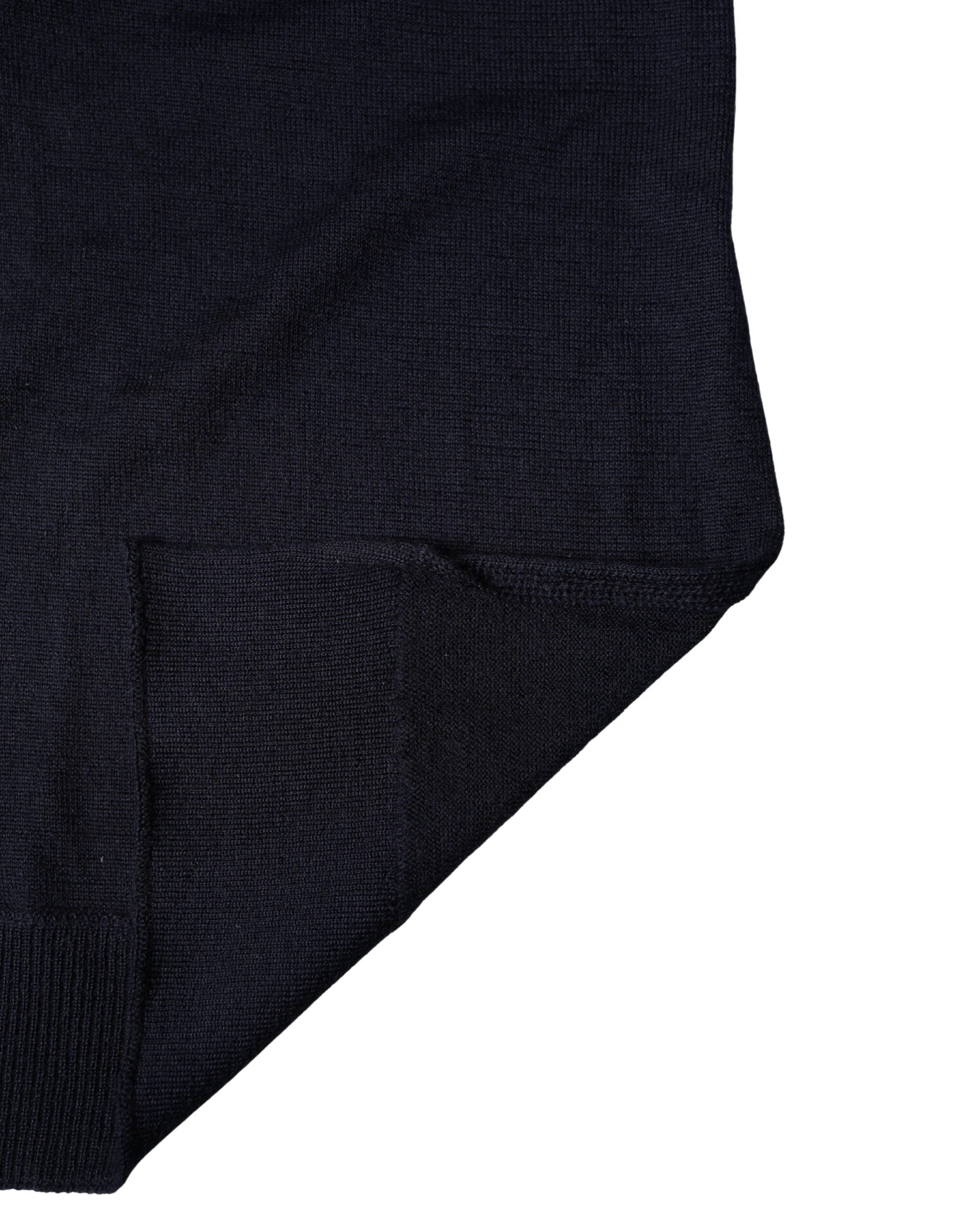 Dolce & Gabbana Black Wool Knitted Shawl Neck Wrap 200cm x 25cm  Scarf