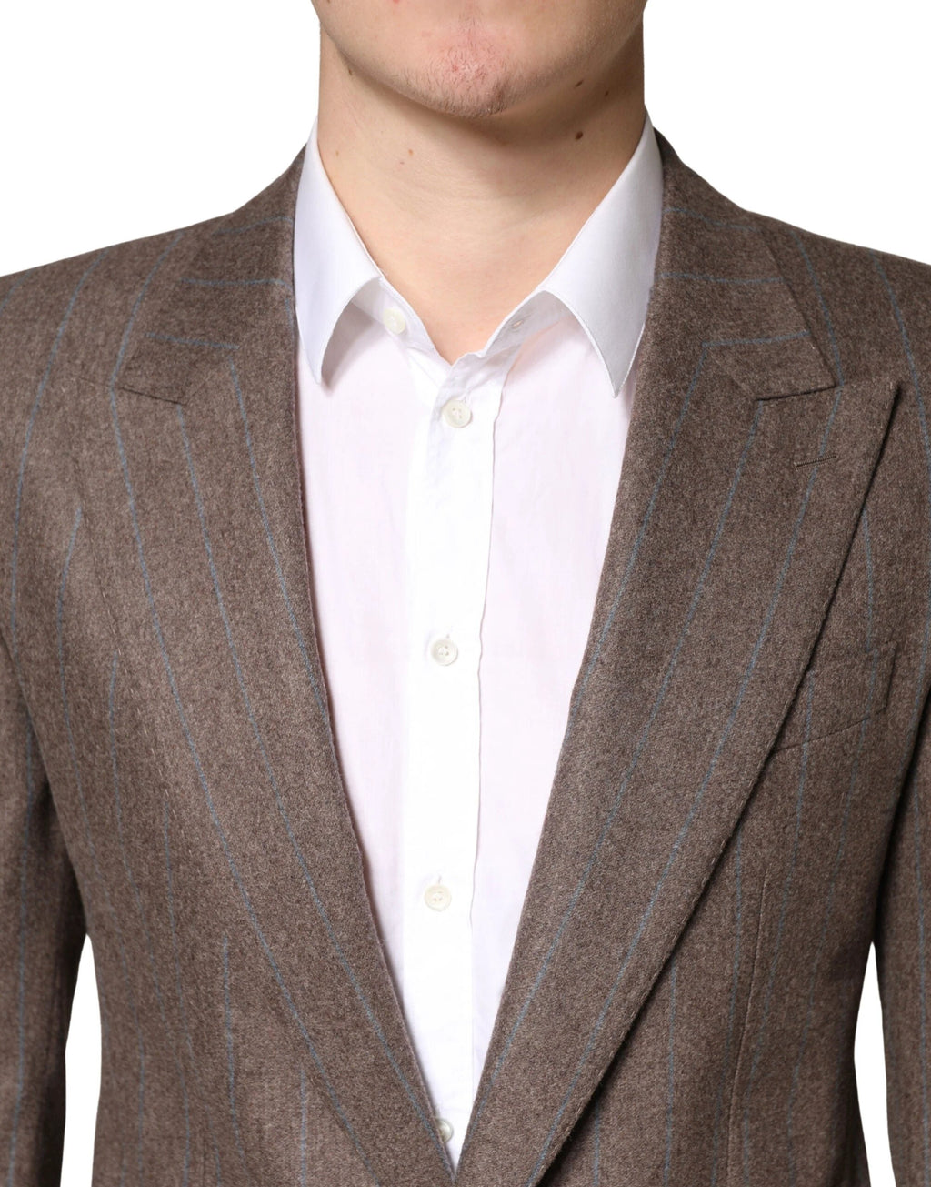 Blazer Dolce &amp; Gabbana à rayures marron et simple boutonnage