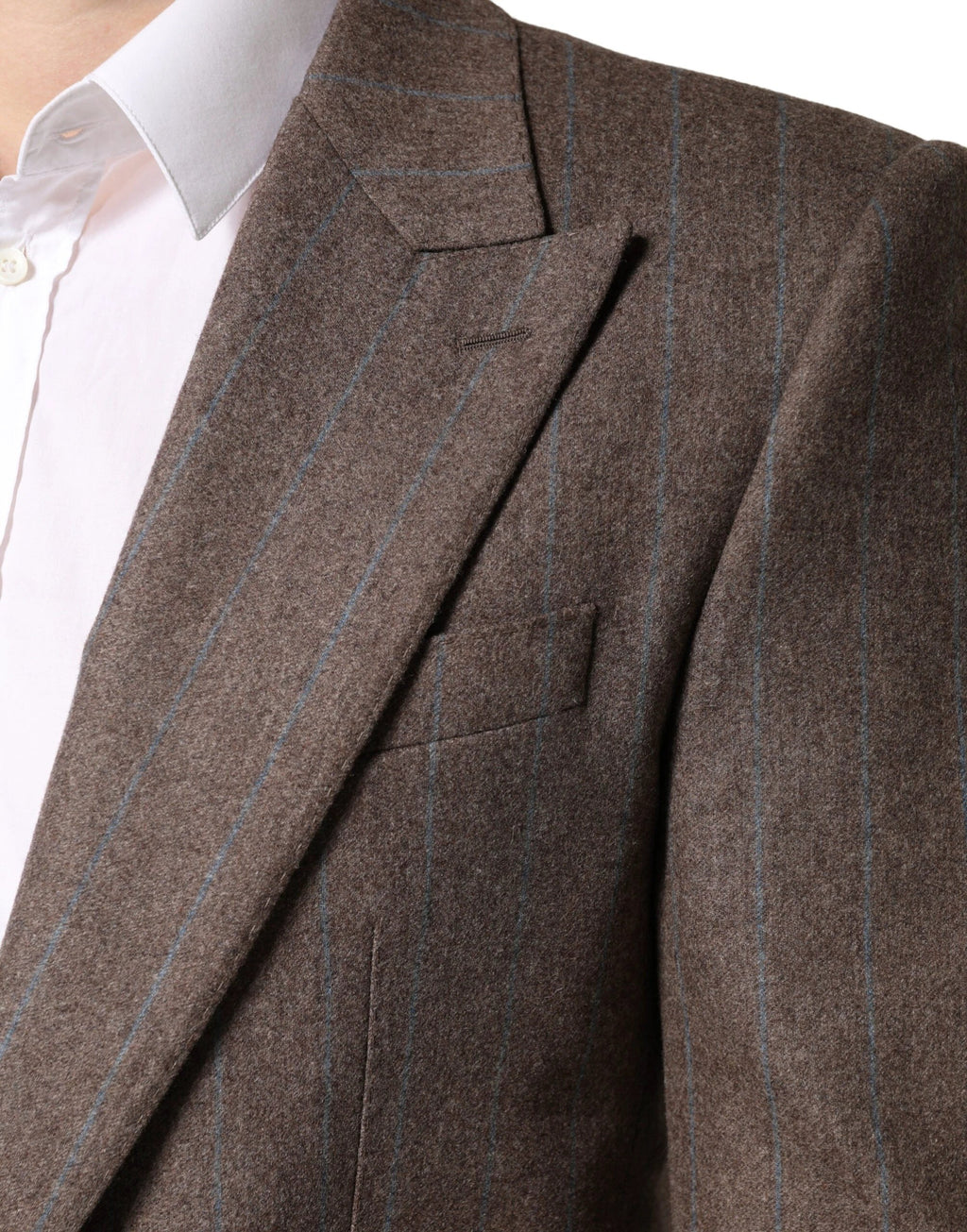 Blazer Dolce &amp; Gabbana à rayures marron et simple boutonnage