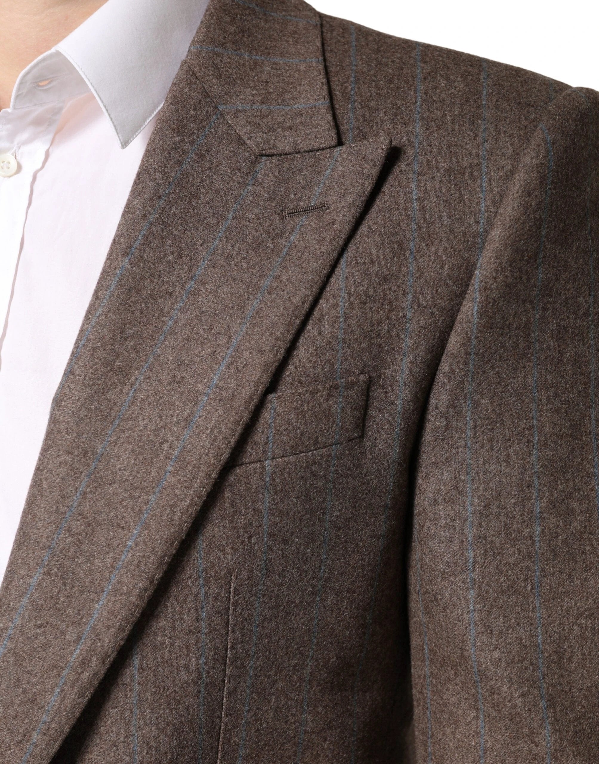 Blazer Dolce &amp; Gabbana à rayures marron et simple boutonnage