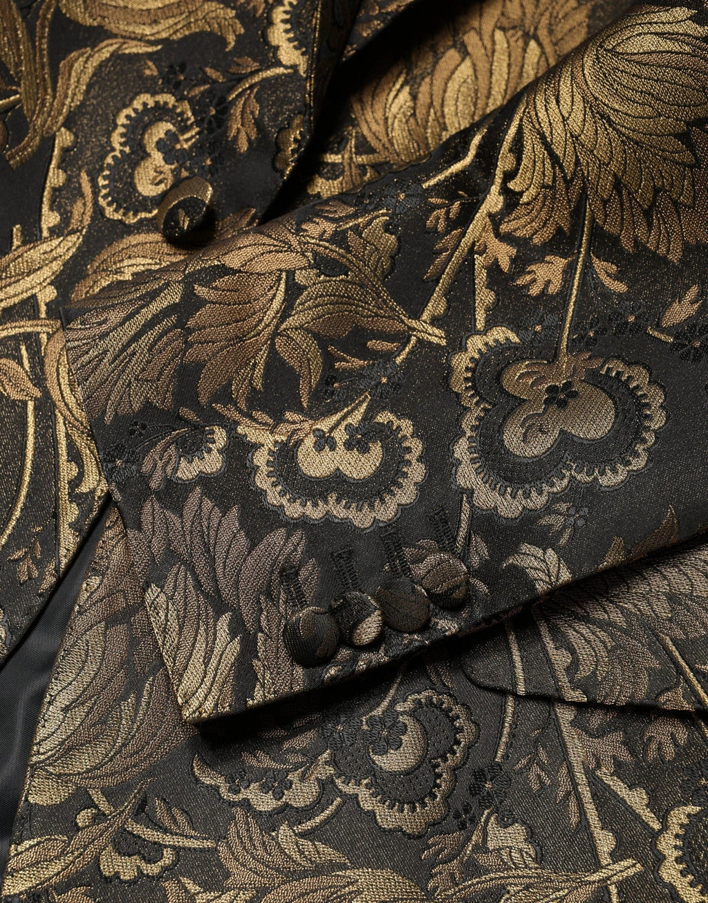Blazer de smoking Dolce &amp; Gabbana en jacquard doré à simple boutonnage